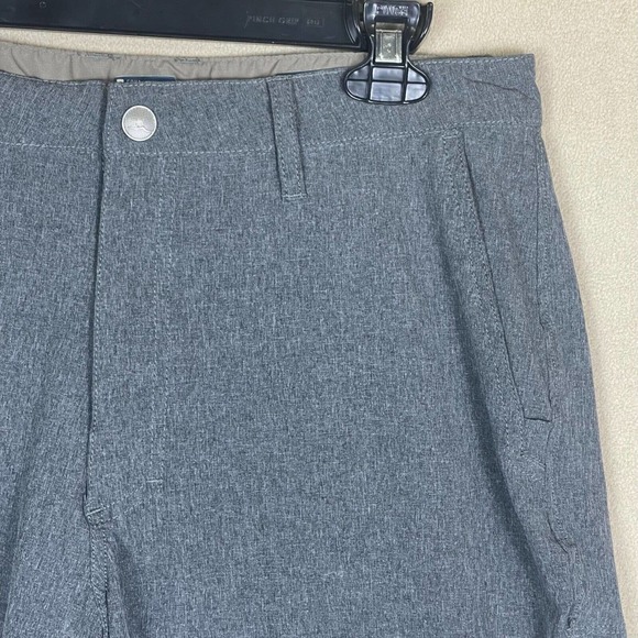 Cova Performance Shorts Mens 31 Gray Mid Rise Zip Pocket Stretch - Picture 4 of 14